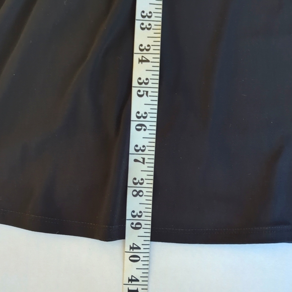 Perceptions Chevron Design Sleeveless A-Line Cocktail Dress 12P Black White - Picture 11 of 12